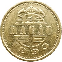 Монета Макао 10 аво 1993
