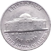 Монета США 5 центов 1988 P