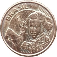 Монета Бразилия 10 сентаво 2003