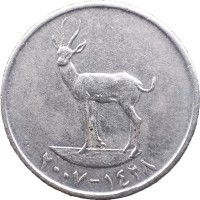 Монета ОАЭ 25 филс 2007