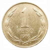 Монета Чили 1 песо 1986