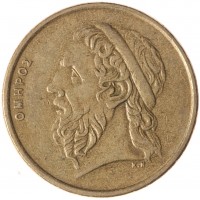 Монета Греция 50 драхм 1992