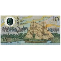 Банкнота Австралия 10 долларов 1988 в Буклете с конвертом Парусник