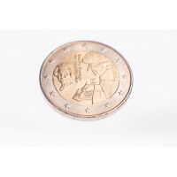 Монета Нидерланды 2 евро 2011 500 лет издания книги Похвала глупости Эразм Роттердамский