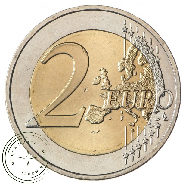 Нидерланды 2 евро 2011 500 лет издания книги Похвала глупости Эразм Роттердамский