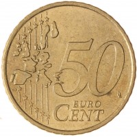 Монета Германия 50 евроцентов 2002 F