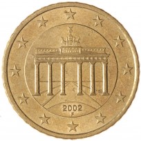 Монета Германия 50 евроцентов 2002 F