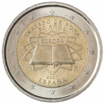 Монета Испания 2 евро 2007 Римский договор