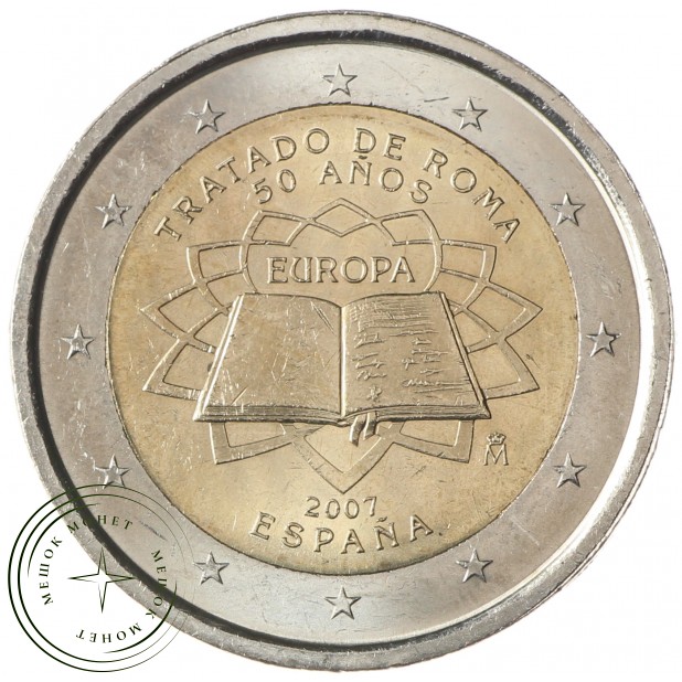 Испания 2 евро 2007 Римский договор