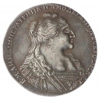 Копия Рубль 1734 Анны Иоанновны выпуклый чекан