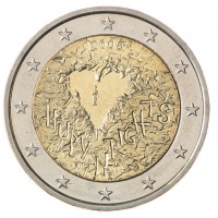 Монета Финляндия 2 евро 2008 Права человека