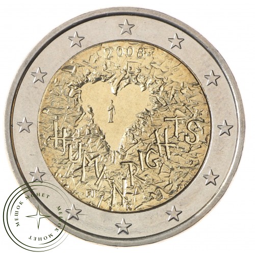 Финляндия 2 евро 2008 Права человека — 36694305