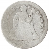 Монета США 10 центов 1857