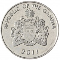 Монета Гамбия 50 бутут 2011