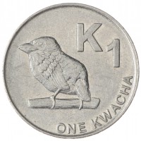 Монета Замбия 1 квача 2014