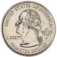 Монета США 25 центов 2003 Миссури