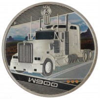 Монета Тувалу 1 доллар 2010 Короли дорог Грузовики - Kenworth W900