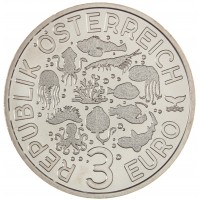 Монета Австрия 3 евро 2023 Рыба-удильщик