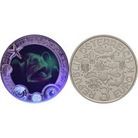 Монета Австрия 3 евро 2023 Рыба-удильщик