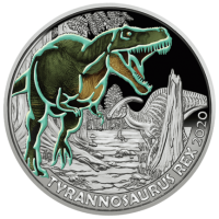 Монета Австрия 3 евро 2020 Тираннозавр