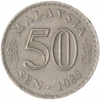 Малайзия 50 сен 1988