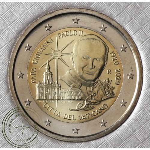 Ватикан 2 евро 2020 100 лет со дня рождения Иоанна Павла II — 937033399