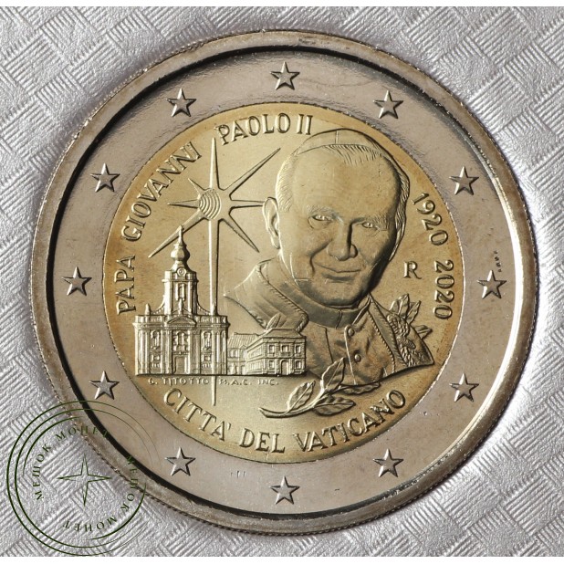 Ватикан 2 евро 2020 Иоанн Павел II