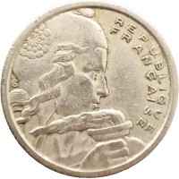 Монета Франция 100 франков 1954