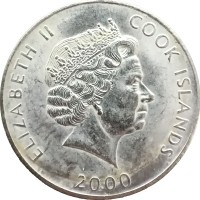 Монета Острова Кука 5 центов 2000