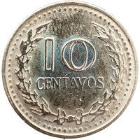 Монета Колумбия 10 сентаво 1977
