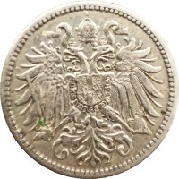 Монета Австрия 10 геллеров 1895