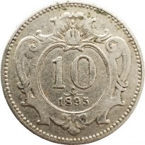 Монета Австрия 10 геллеров 1895