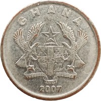 Монета Гана 20 песев 2007