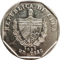 Монета Куба 1 песо 1998