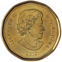 Монета Канада 1 доллар 2012 Кубок Грея
