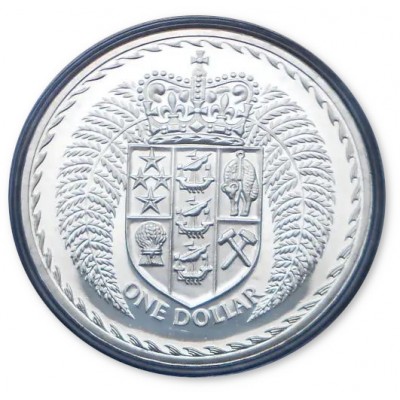 Монета Новая Зеландия 1 доллар 1967 Proof-like