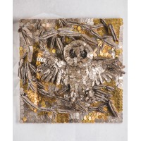 Картина из монет «Сова»