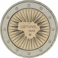 Монета Литва 2 евро 2025 Оборона