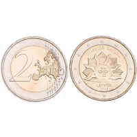 Монета Латвия 2 евро 2019 Восходящее солнце