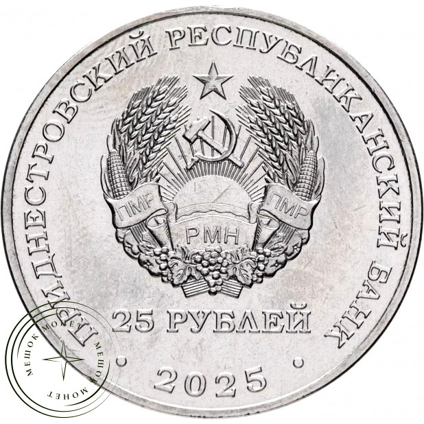 Приднестровье 25 рублей 2025 100 лет первой конституции МАССР