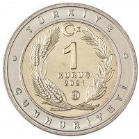 Турция 1 лира 2021 набор 2 монеты Каракал и Каталбурун