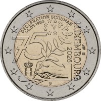 Люксембург 2 евро 2025 Декларация Шумана