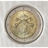 Монета Ватикан 2 евро 2013 Вакантный престол (буклет)