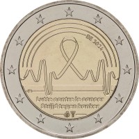 Монета Бельгия 2 евро 2024 Борьба с раком (Буклет)