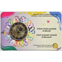 Монета Бельгия 2 евро 2024 Борьба с раком (Буклет)