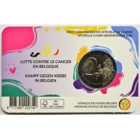 Монета Бельгия 2 евро 2024 Борьба с раком (Буклет)