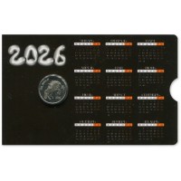 Монета Приднестровье 1 рубль 2025 Год лошади 2026 в буклете