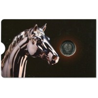 Монета Приднестровье 1 рубль 2025 Год лошади 2026 в буклете