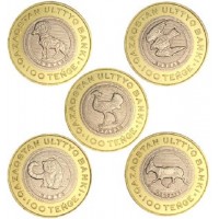 Казахстан 100 тенге 2025 набор монет Животный мир Казахстана