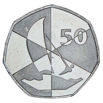Монета Гибралтар 50 пенсов 2019 Островные игры